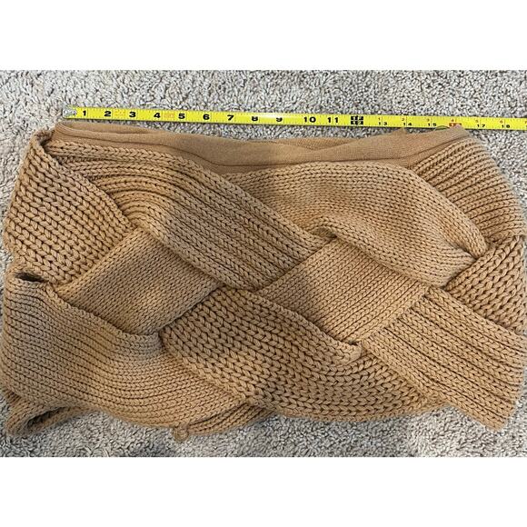 Cable Chunky Knit Rust Brown Set Tube Top Midi Pencil Skirt Women's Medium NWT - Picture 3 of 6